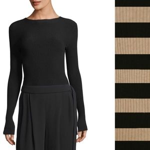 • Vince • Crewneck Long-Sleeve Ribbed Sweater